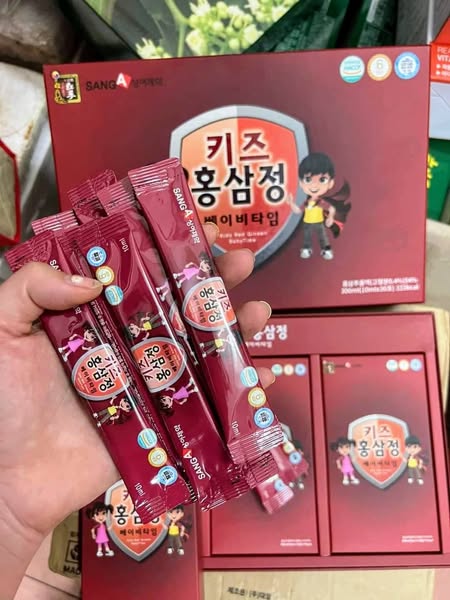 Hộp 30 Gói Nước Uống Hồng Sâm Baby Sanga Hàn Quốc