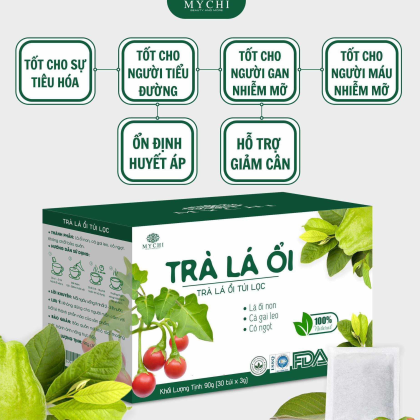Công DụngTrà Lá Ổi Hỗ Trợ Giảm Cân Mychi Hộp 30 gói