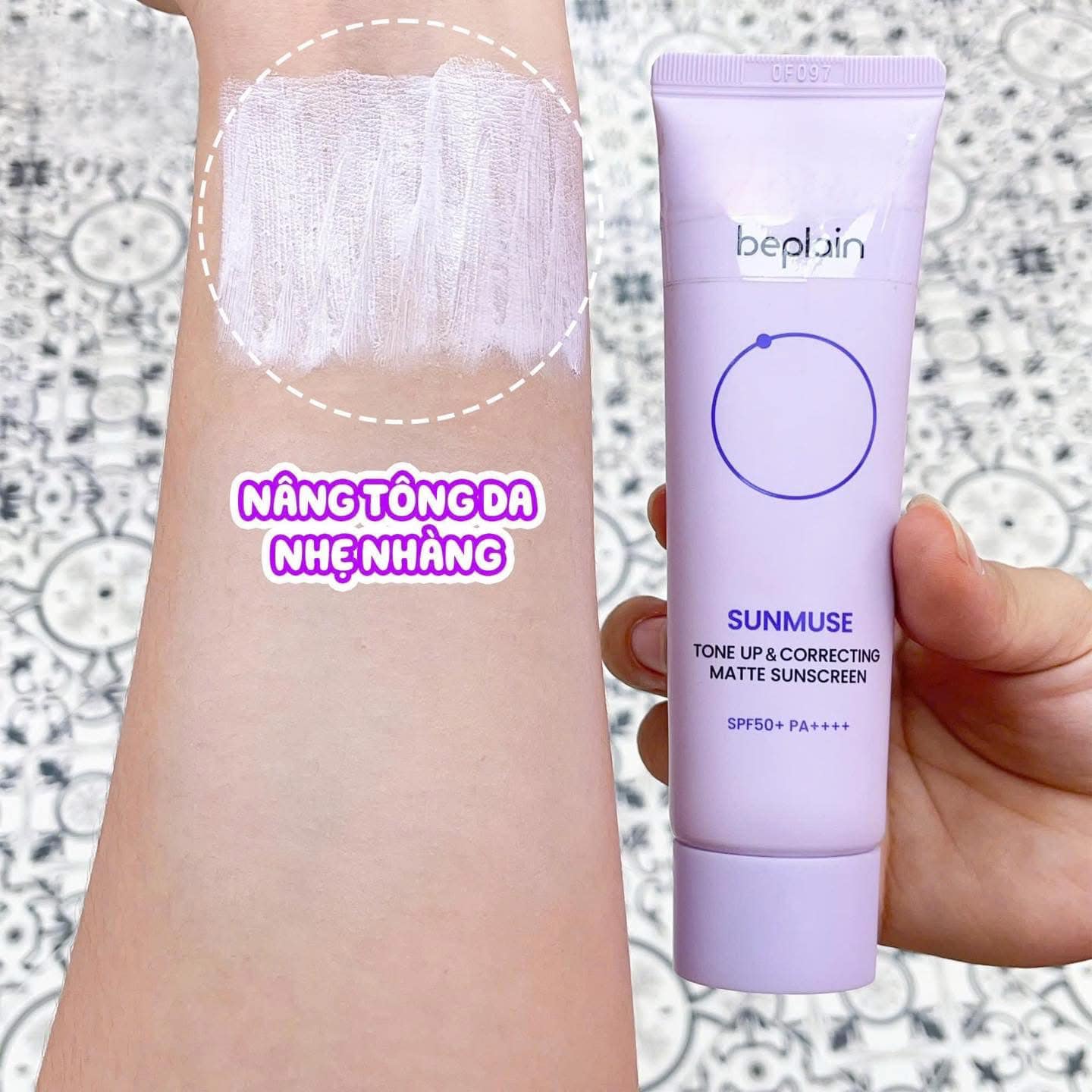 Kem Chống Nắng Beplain Sunmuse Tone Up & Correcting Matte Sunscreen  mang đến giải pháp hoàn hảo cho làn da sáng mịn