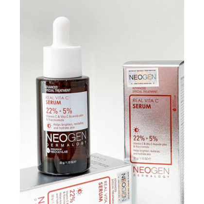 Tinh Chất Hỗ Trợ Dưỡng Sáng Da, Giảm Thâm Neogen Dermalogy Real Vita C 22% + 5% Niacinamide Serum 32g
