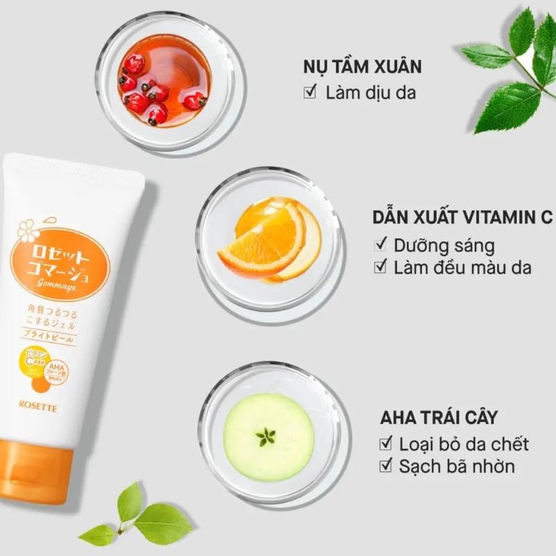 Rosette Tẩy tế bào chết dưỡng sáng da Gommage Bright Peel 180g