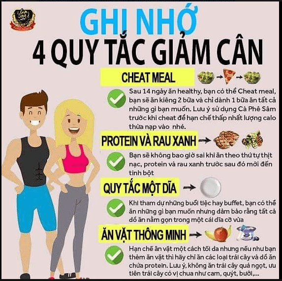 4 quy tắc giảm cân