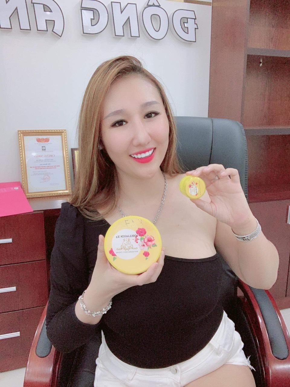 Kem body Collagen x3 sử dụng cùng với kích trắng da cấp tốc