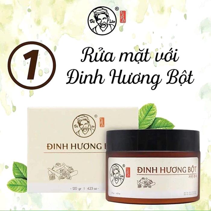 Bột Đinh Hương Bà Lão 120g giúp Rửa Mặt &amp; Trị Mụn hiệu quả