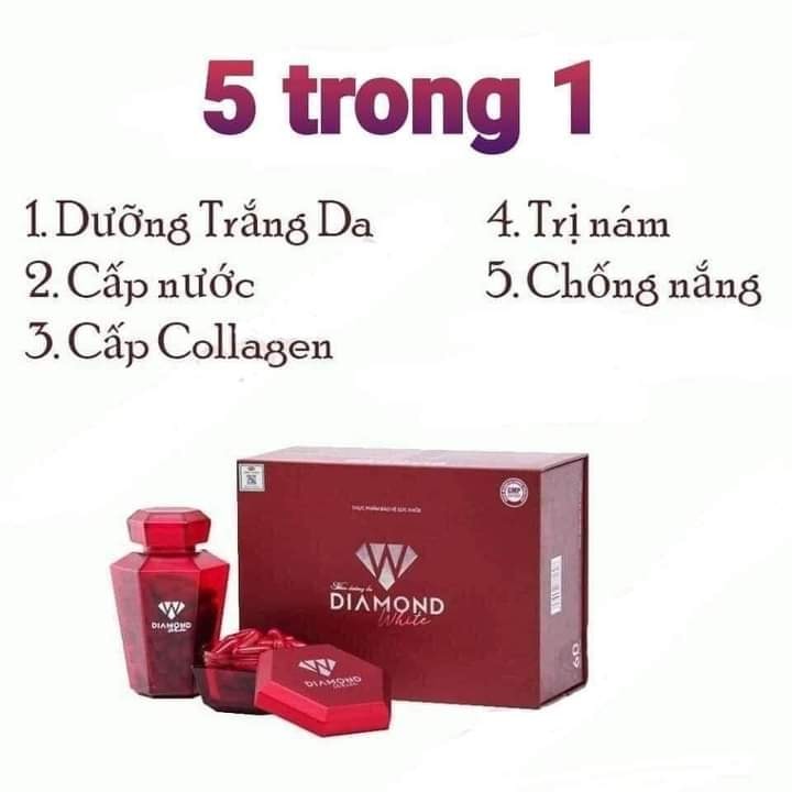 Viên uống trắng da Ngọc Trinh Diamond White chính hãng - viên uống trắng da hiệu quả nhất hiện nay