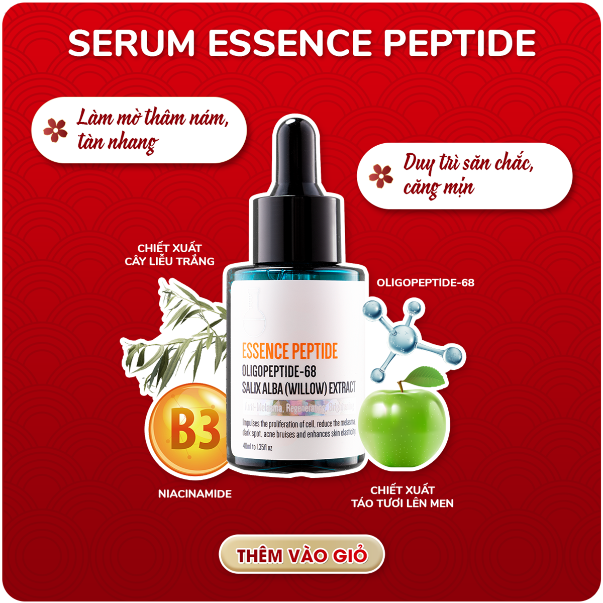 Serum trị nám Essence peptide 68 40ml Detox BlanC chính hãng