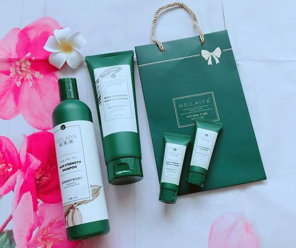 Combo bộ dầu gội xả Weilaiya mọc tóc chiết xuất gừng xả