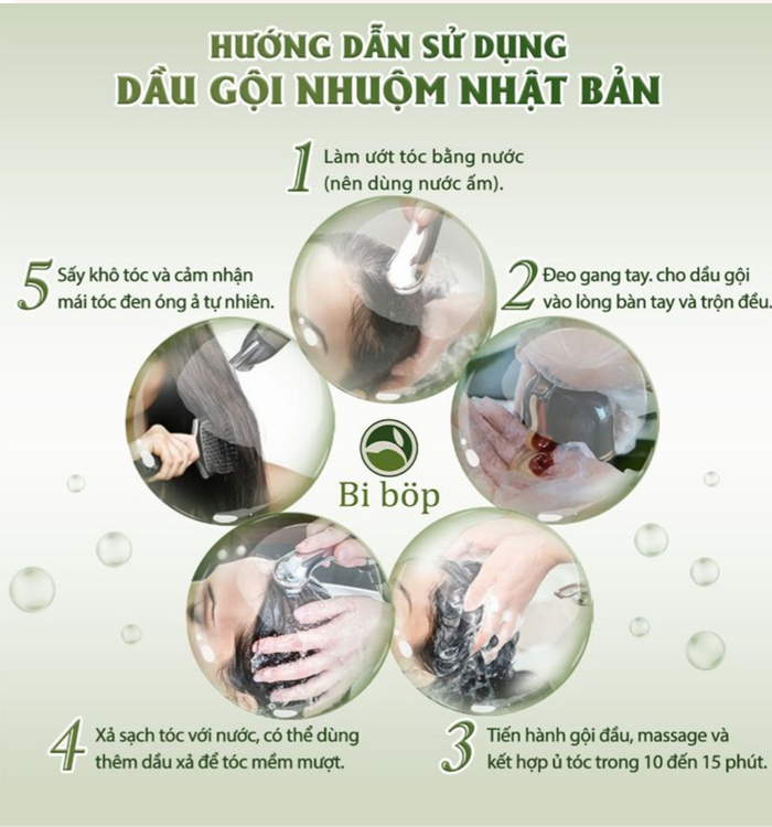 Dầu gội phủ bạc Bi Bop chính hãng
