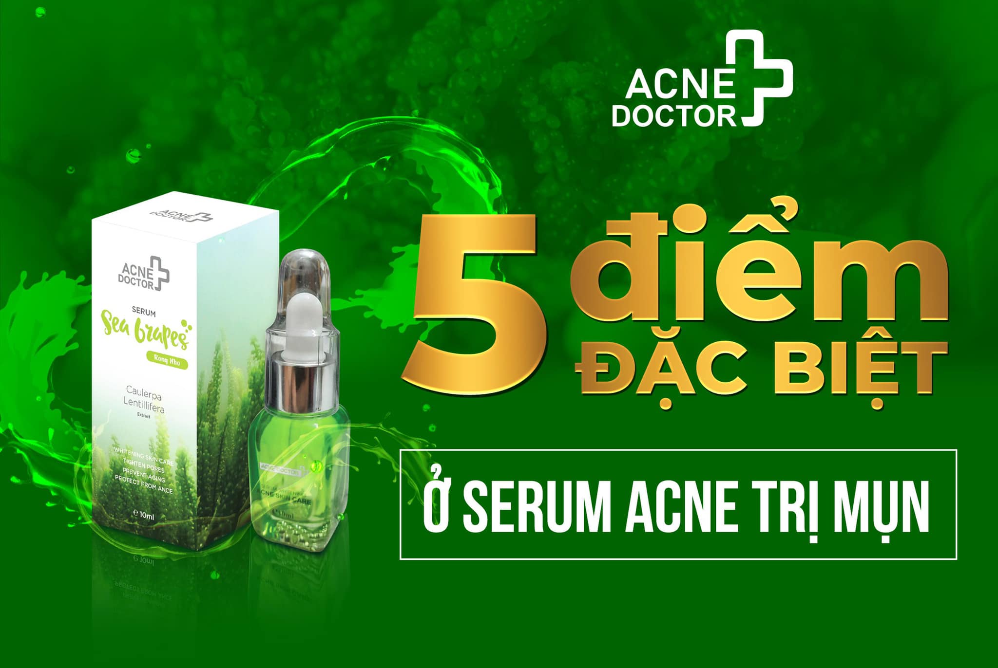 Serum trị mụn Sea Bzapes rong nho Acne Doctor chính hãng