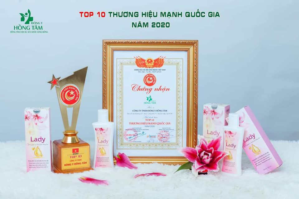 Dung dịch vệ sinh phụ nữ cao cấp Lady công ty Hồng Tâm chính hãng