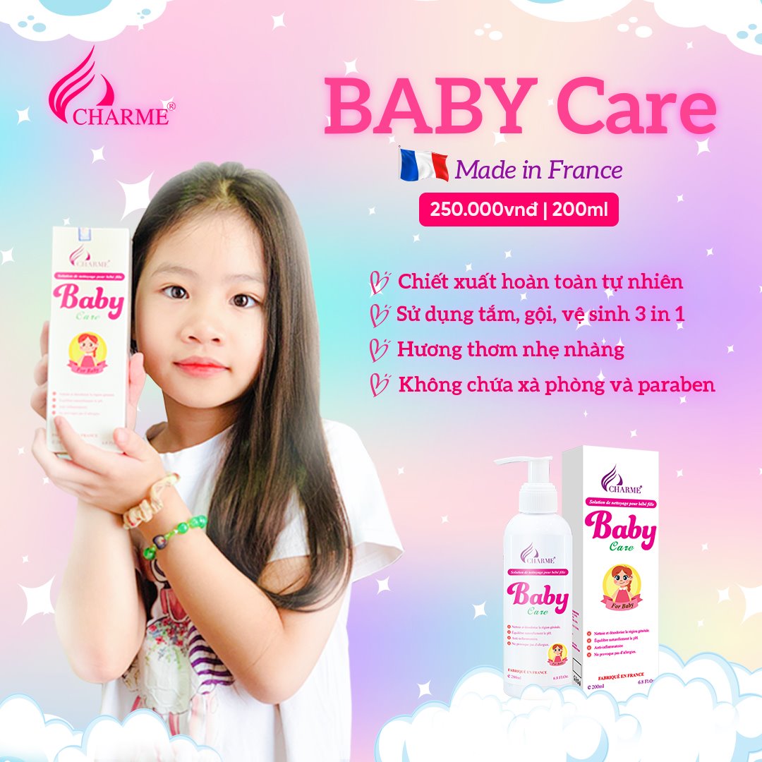 Dung dịch vệ sinh bé gái Baby Care Charme
