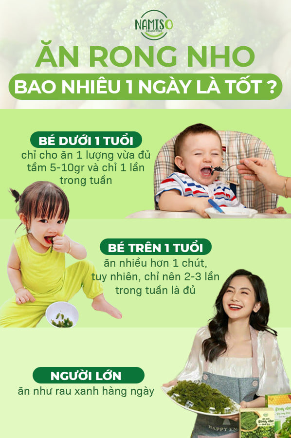 Ăn rong nho bao nhiêu một ngày là tốt?