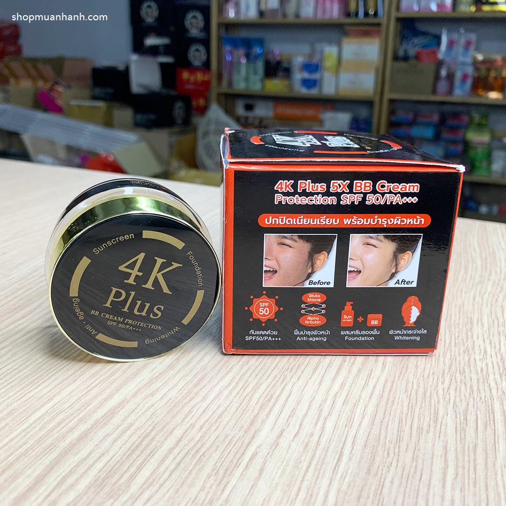 Bỏ túi ngay một hủ kem thái 4K PLUS BB CREAM 5X trước khi ra đường