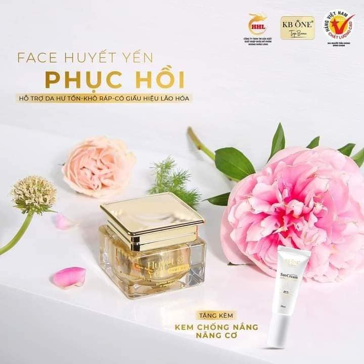 Kem Face Huyết Yến Phục Hồi Da Siêu Đỉnh Từ Nhà Kb One
