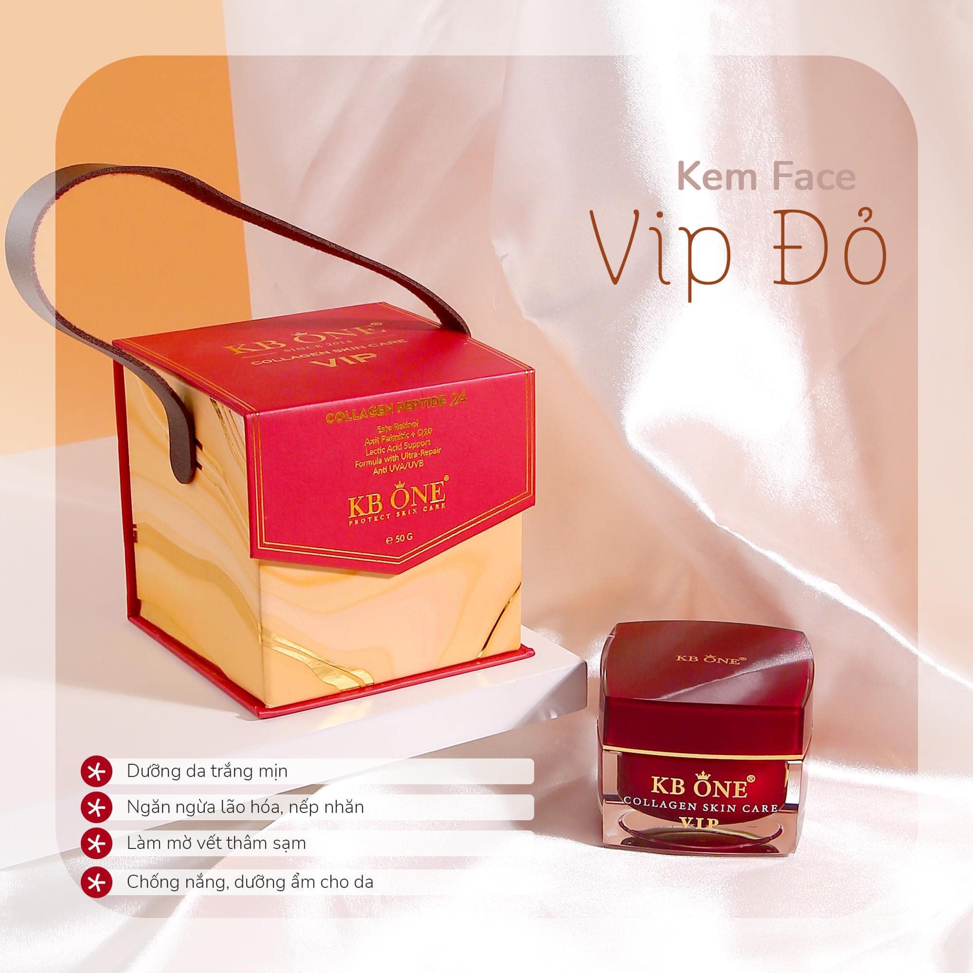Kem Face Dưỡng Trắng Chống Lão Hóa Vip Đỏ Kb One