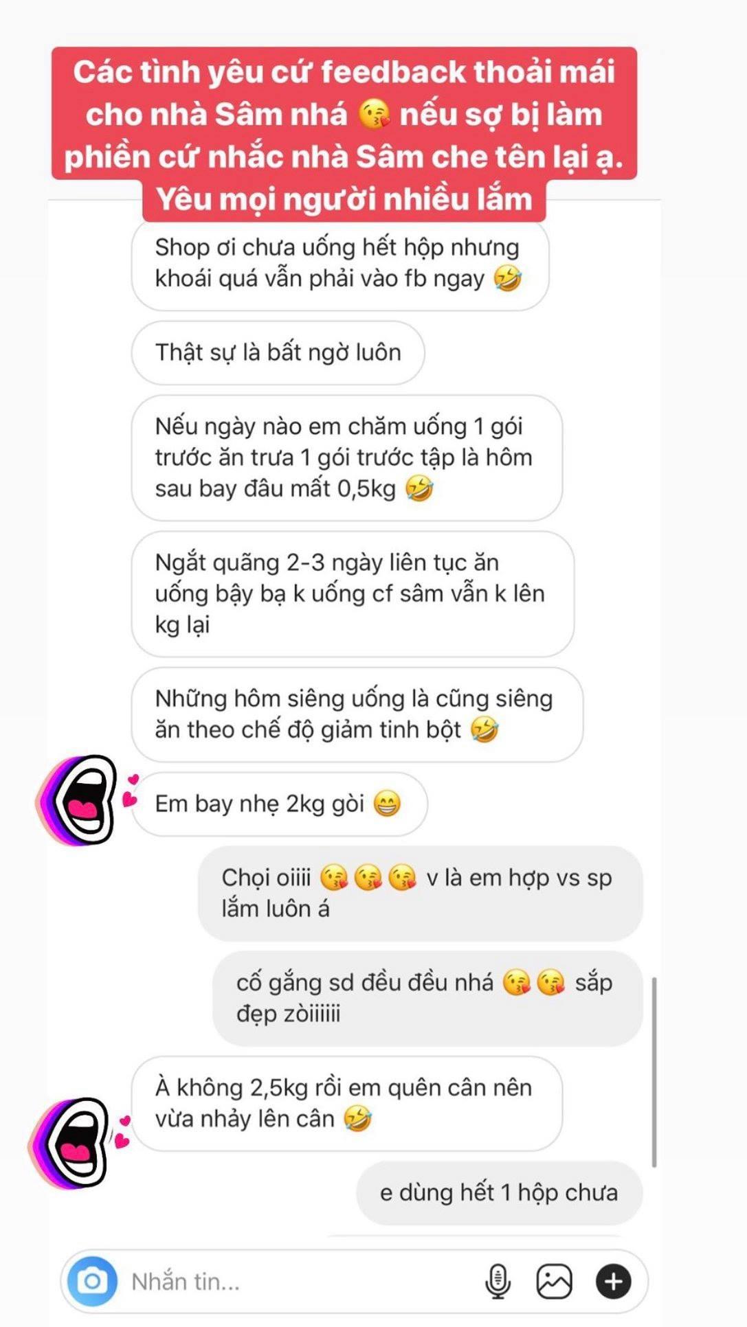 Lại là feedback xịn xò của khách nhà Sâm
