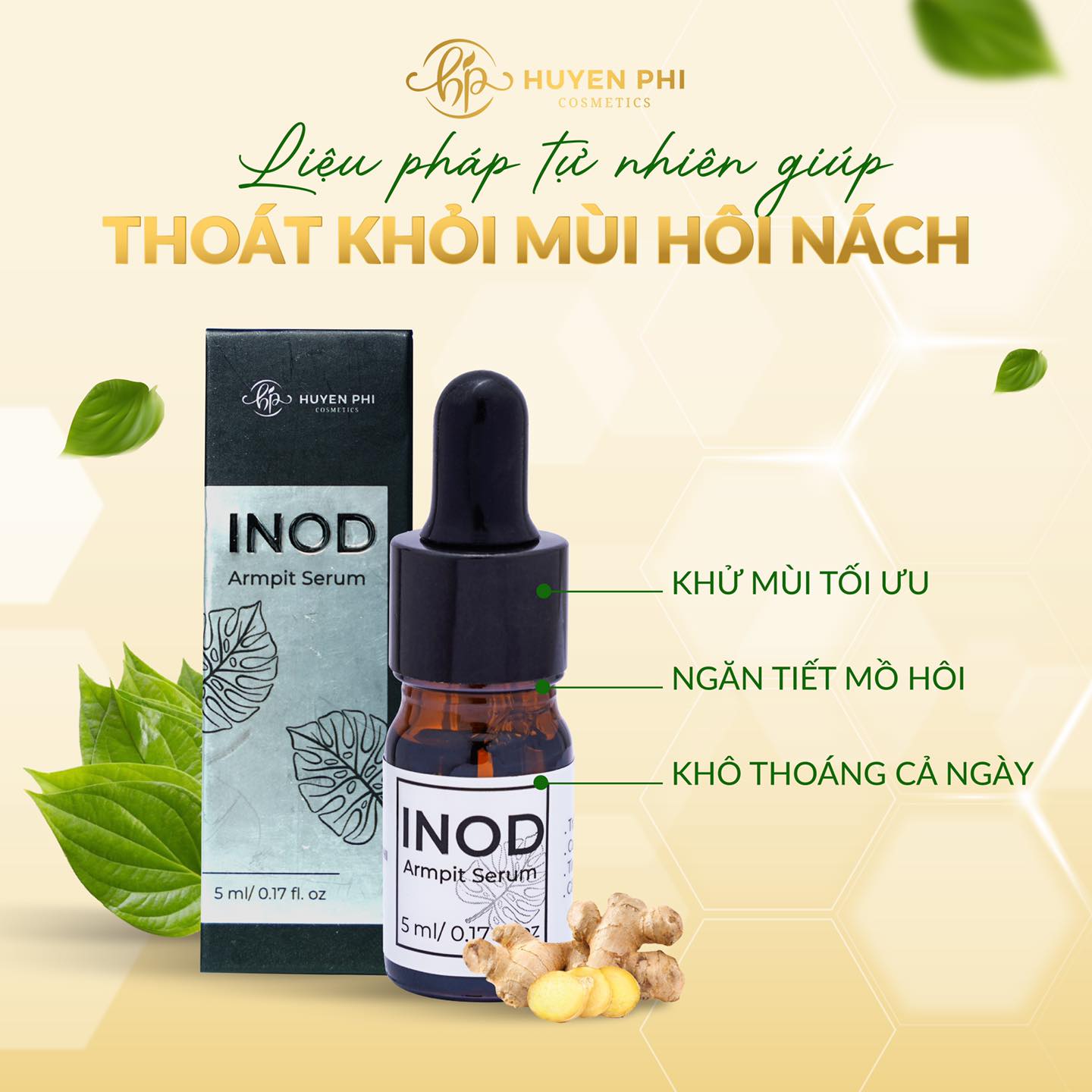 Có serum INOD Huyền Phi thần thánh, cứu cánh vùng da dưới cánh tay