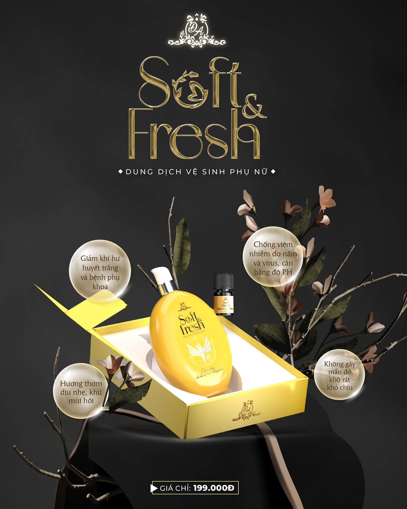 Dung dịch vệ sinh phụ nữ Collagen X3 Soft Fresh Mỹ Phẩm Đông Anh