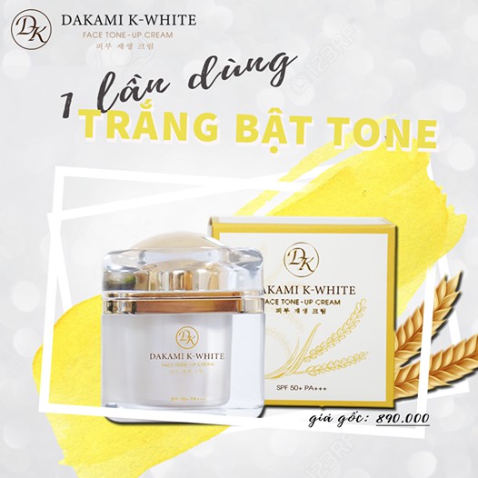 Dưỡng Da Trắng Sáng Bật Tone Chỉ 3 Phút Mỗi Ngày Với Kem Dakami K White Ban Ngày 3 In 1