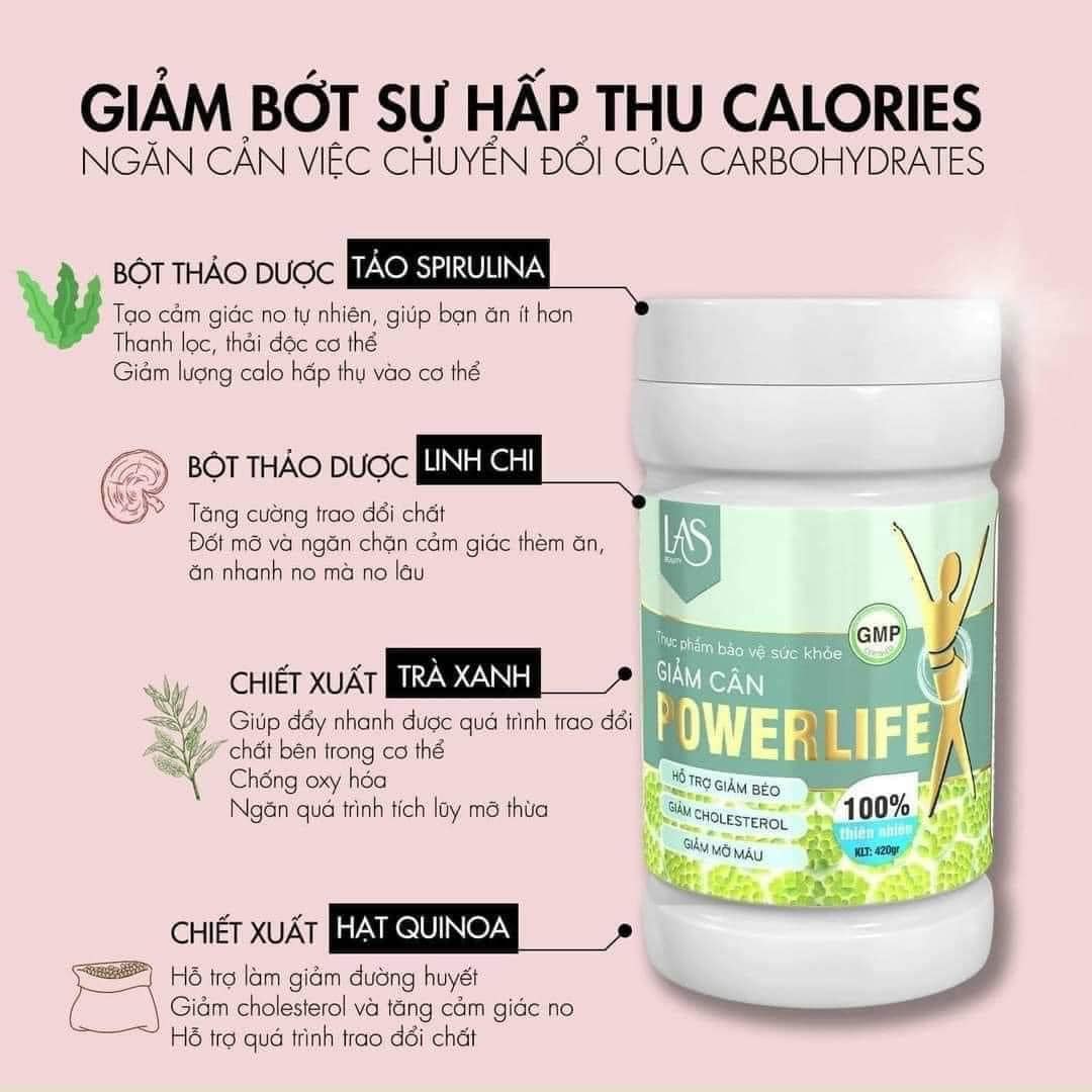 Sữa tảo giảm cân powerlife Las Beauty