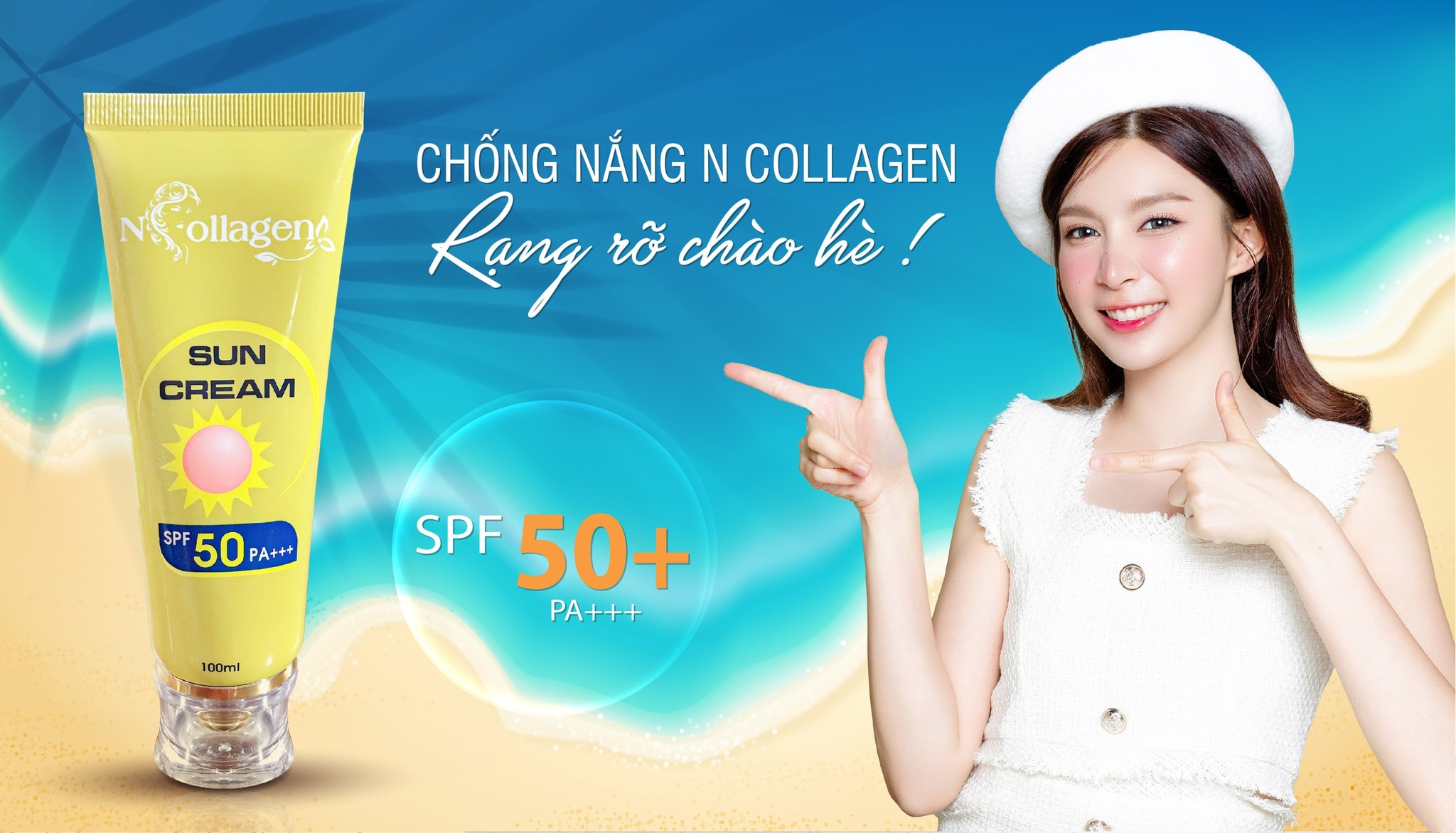 Rạng rỡ chào hè cùng kem chống nắng Ncollagen