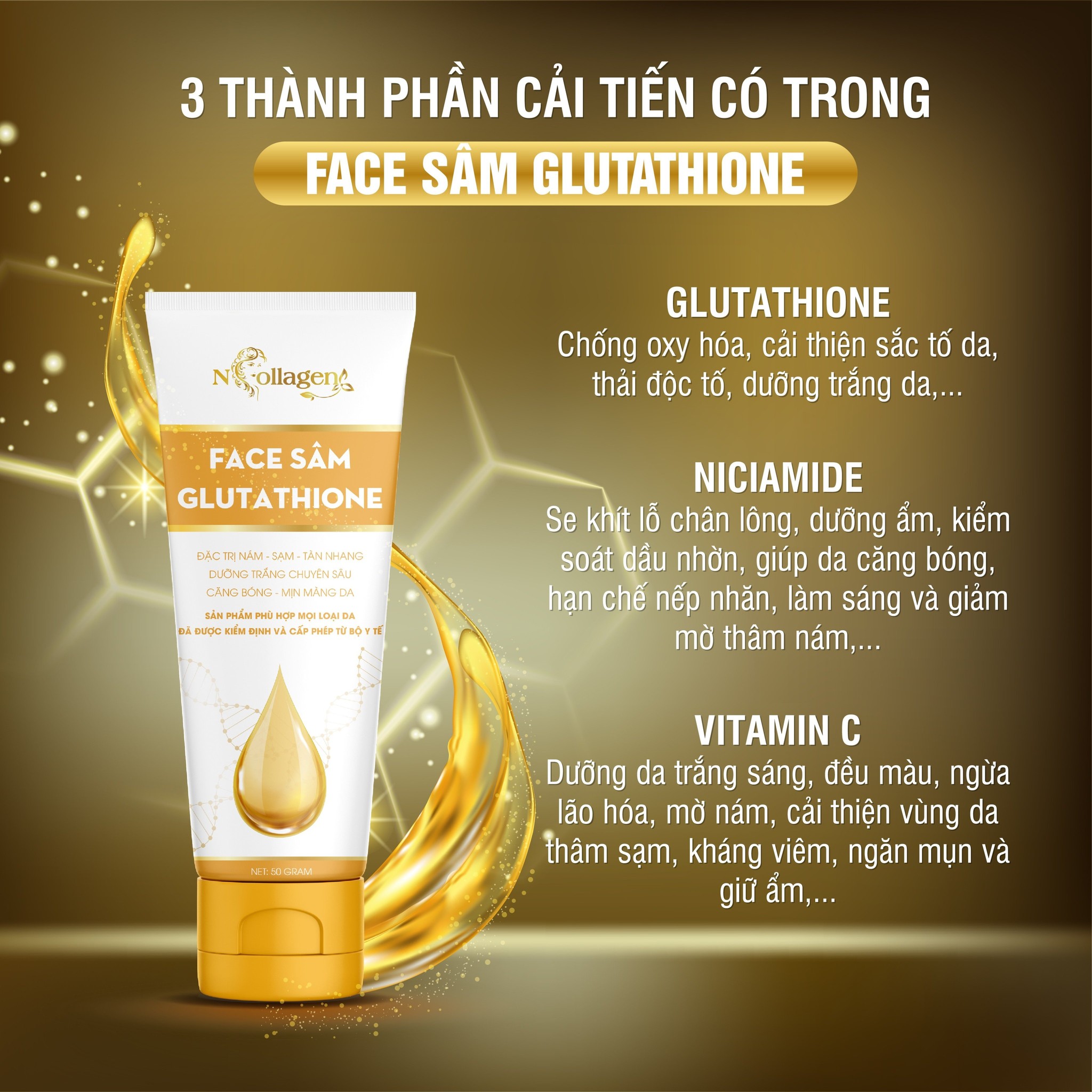 Có Face Sâm Glutathione thì an tâm đuổi nám đi nhanh và đi xa