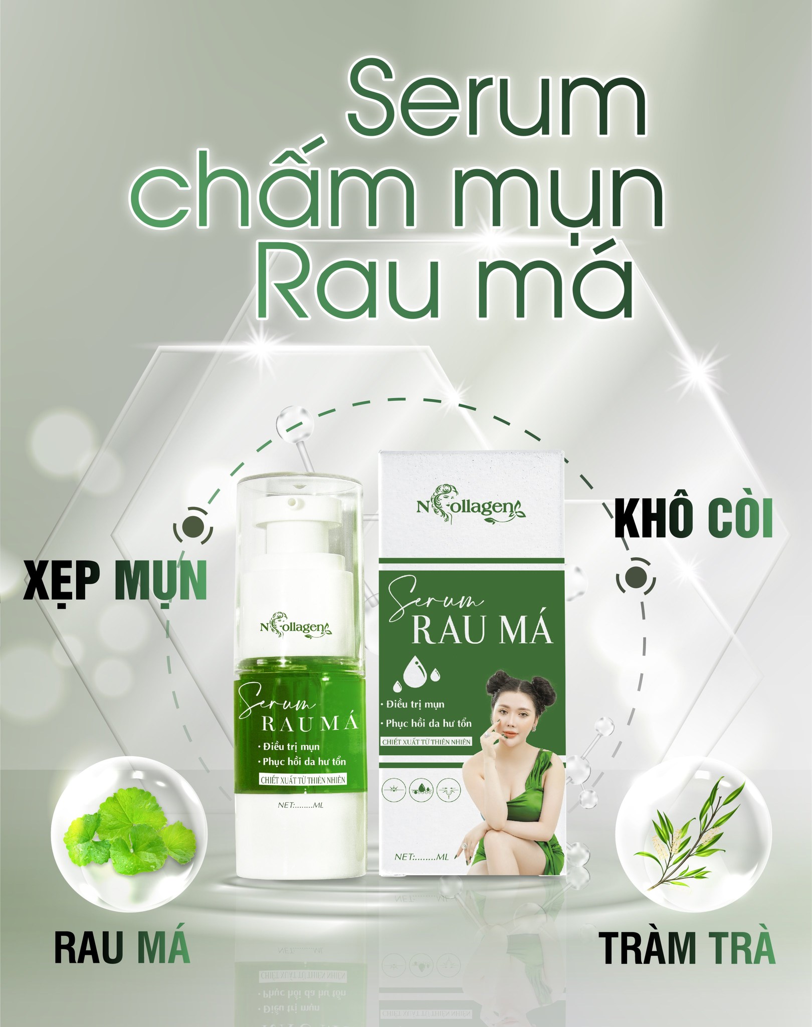 Serum chấm mụn rau má là giải pháp chân ái trị mụn