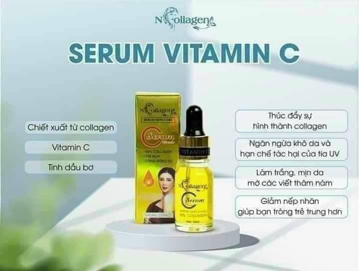 Tăng cường cấp ẩm cho da khô thiếu nước đã có Serum Vitamin C Ncollagen