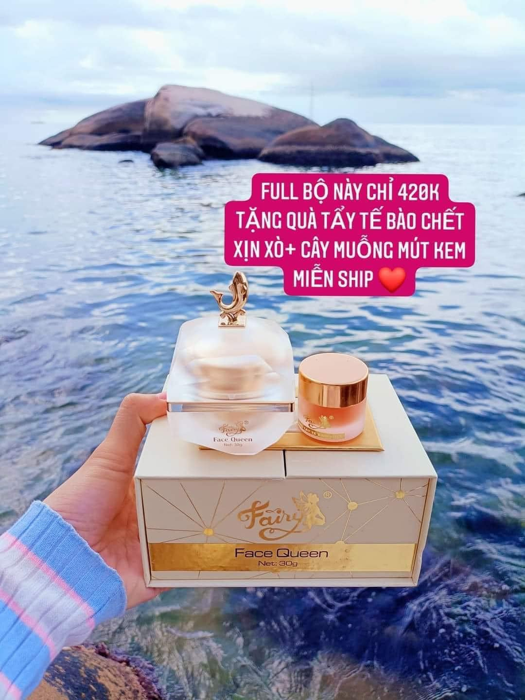 Kem Face Queen dưỡng trắng da mặt cao cấp Fairy Cosmetics ai xài rồi cũng nghiện