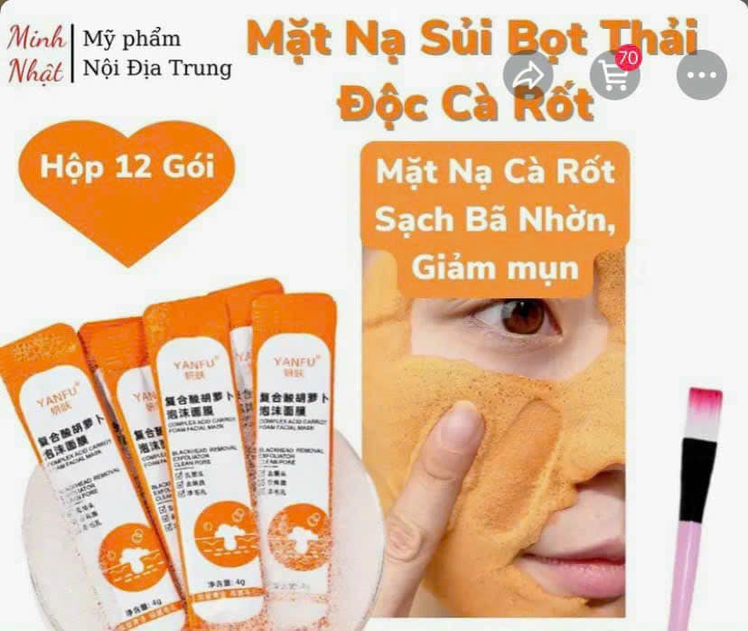 Mặt nạ sủi bọt thải độc làm trắng da đang làm mưa làm gió