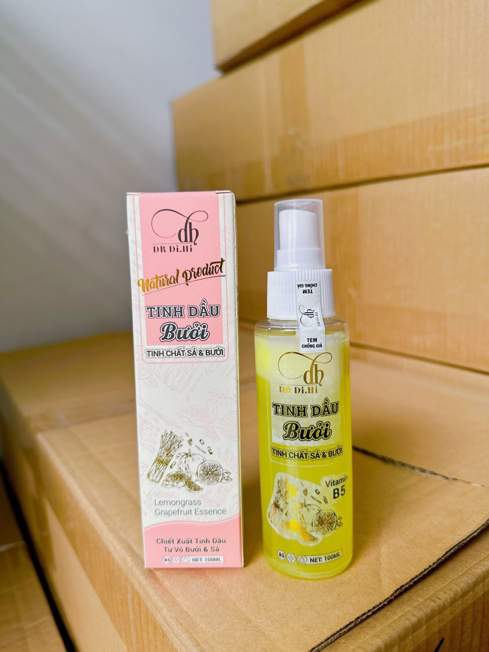 Xịt bưởi DR DI HI mẫu mới nhất  Xịt dưỡng tóc tinh dầu bưởi &amp; Vitamin B5 Dr Di.Hi