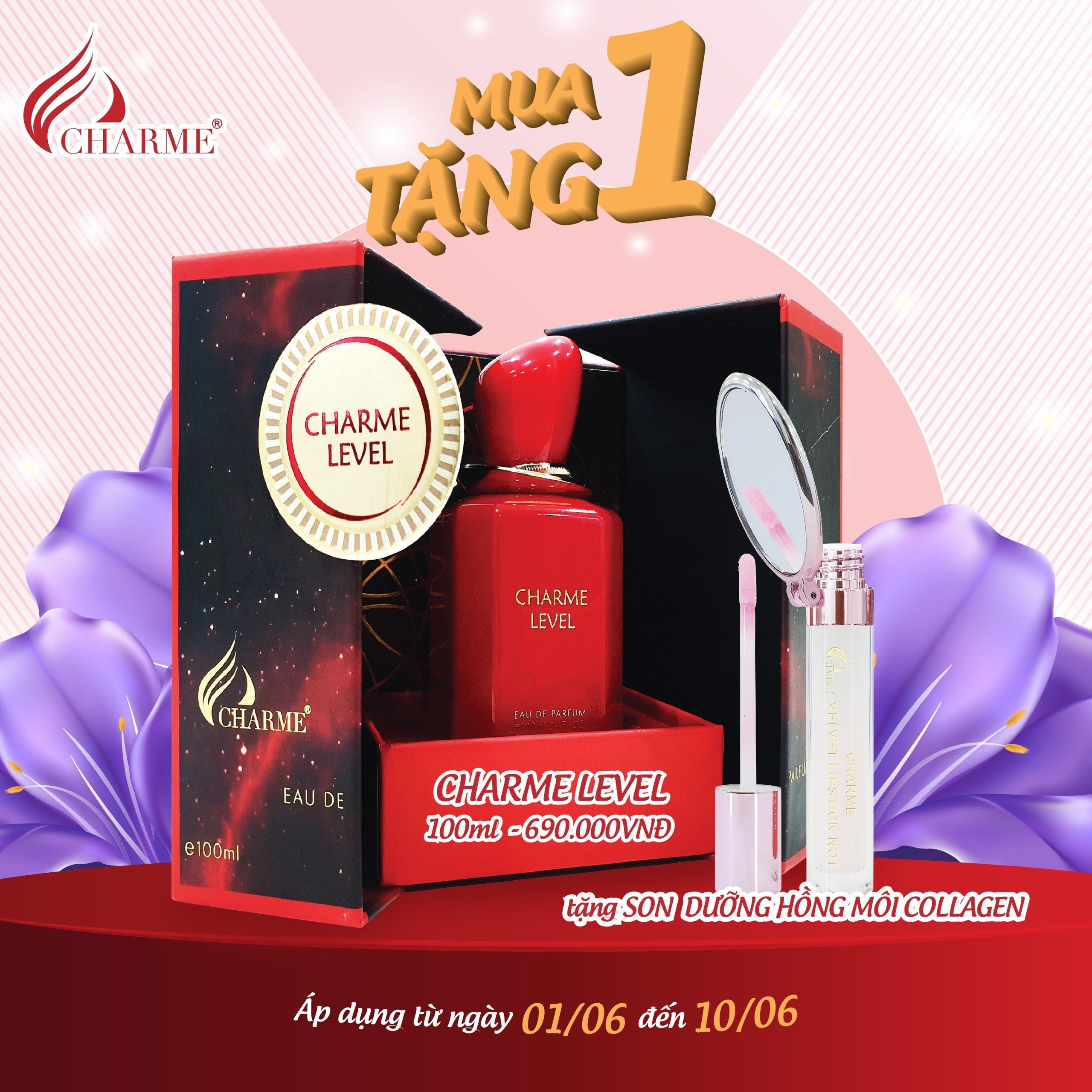 Nước hoa Charme Level 100ml là một trong những chai nước hoa được đánh giá cao nhất