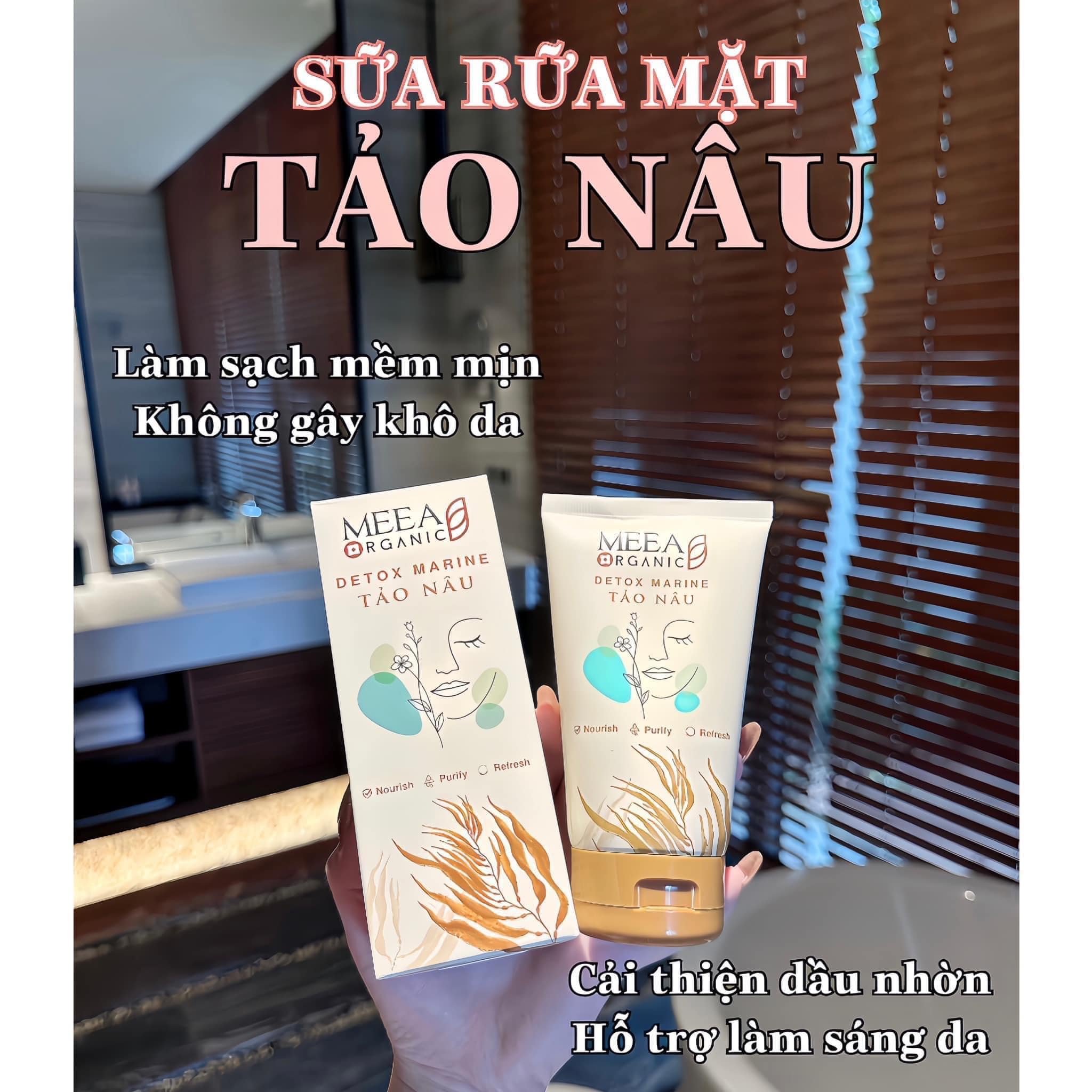 Sữa rửa mặt Tảo Nâu Meea đánh bay tác nhân gây mụn