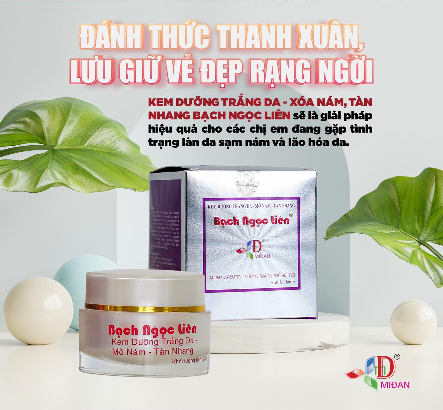 Kem Face Bạch Ngọc Liên Tím kem đặc trị nám tàn nhang và nám nặng
