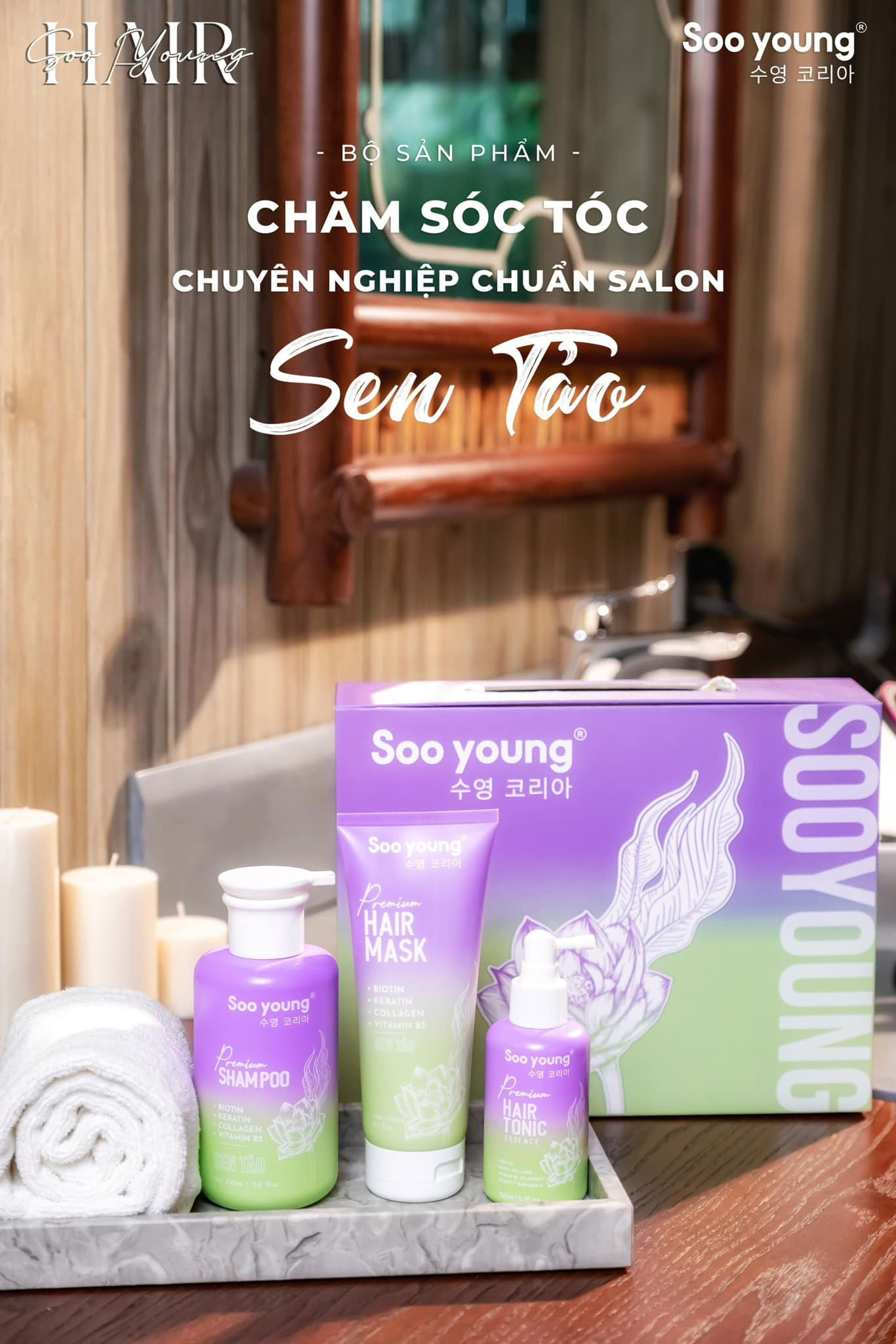 BỘ CHĂM SÓC TÓC SEN TẢO SOOYOUNG HAIR