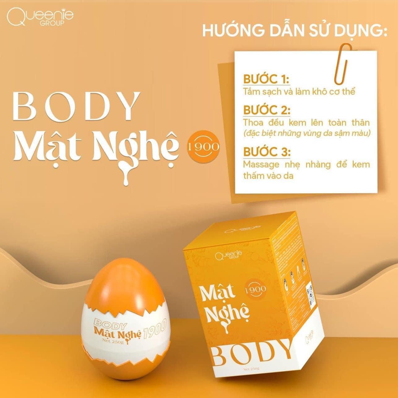 Da tươi sáng trẻ trung rạng rỡ hơn bao giờ hết với gương mặt vàn trong làng mỹ phẩm kem Body Mật Nghệ 1900