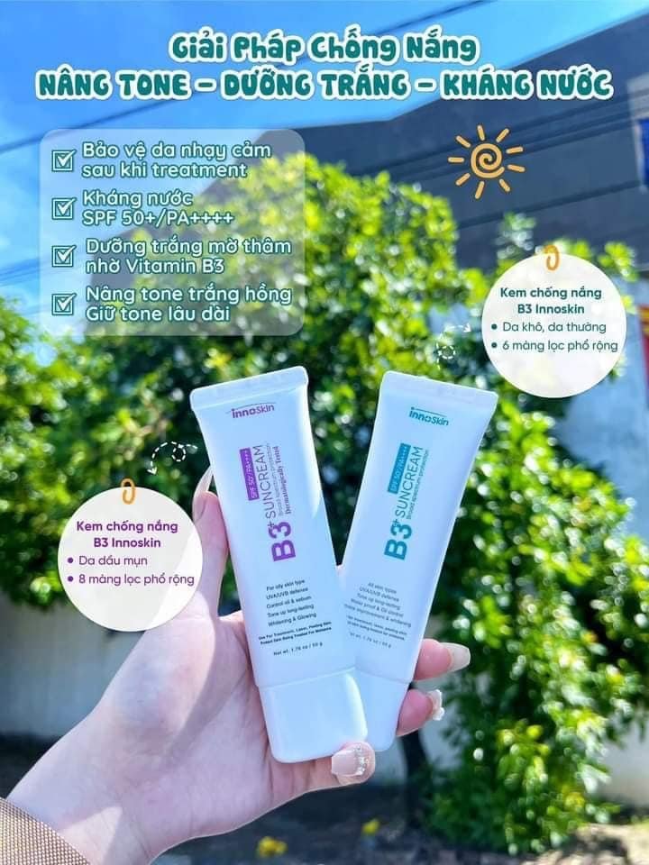 Kem chống nắng B3 InnoSkin em kem chống nắng rất được quan tâm dạo gần đây