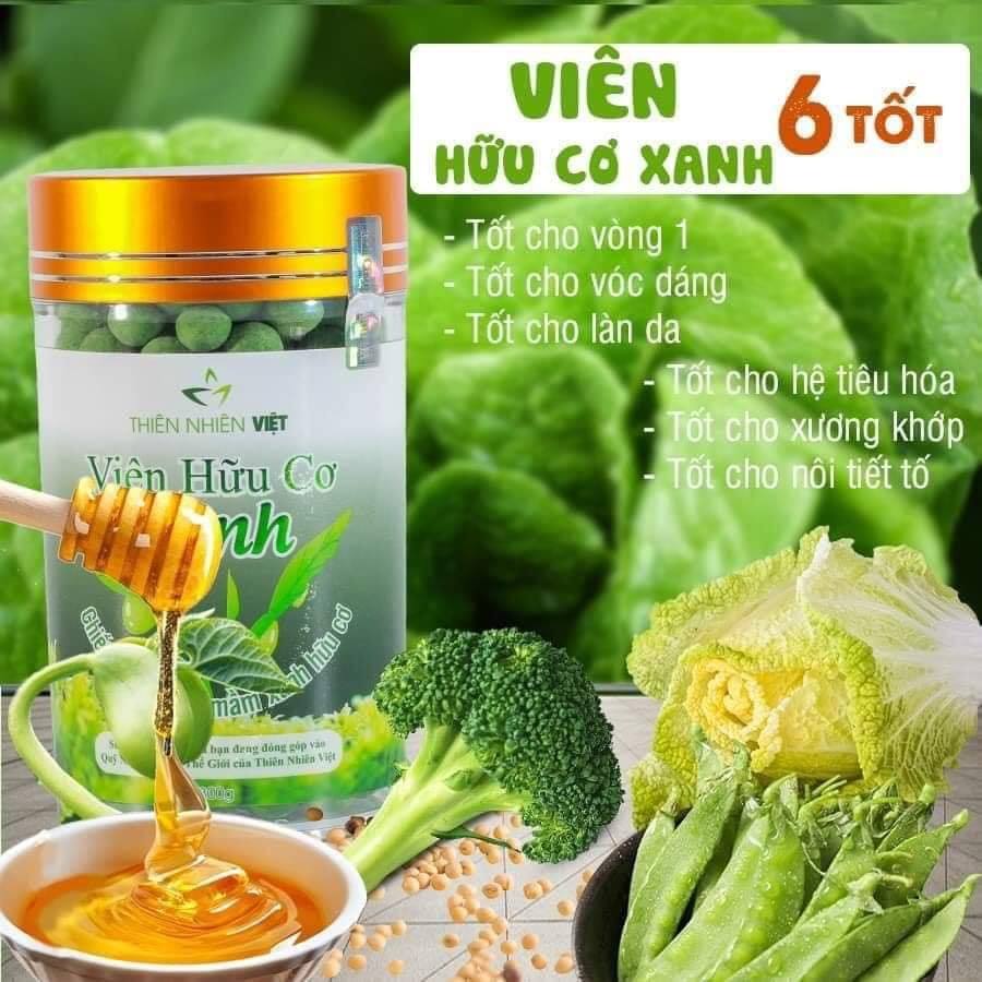 Viên hữu cơ xanh giúp các chị em trẻ - khoẻ - đẹp giữ mãi nét thanh xuân