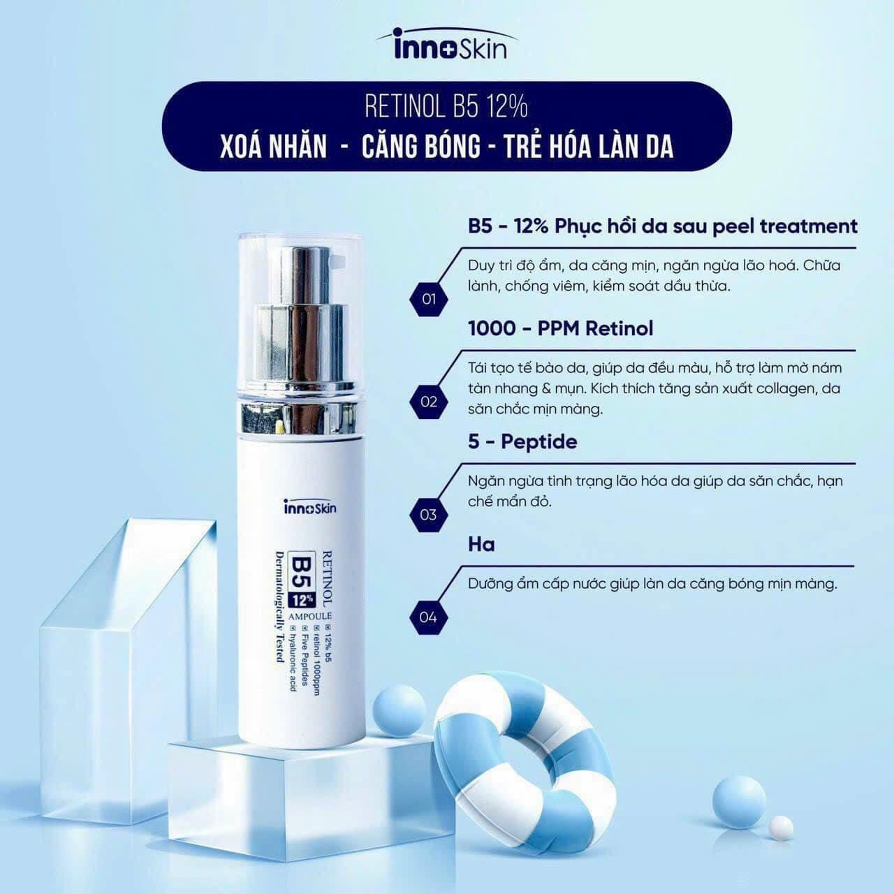 Retinol B5 12% Innoskin không bong tróc