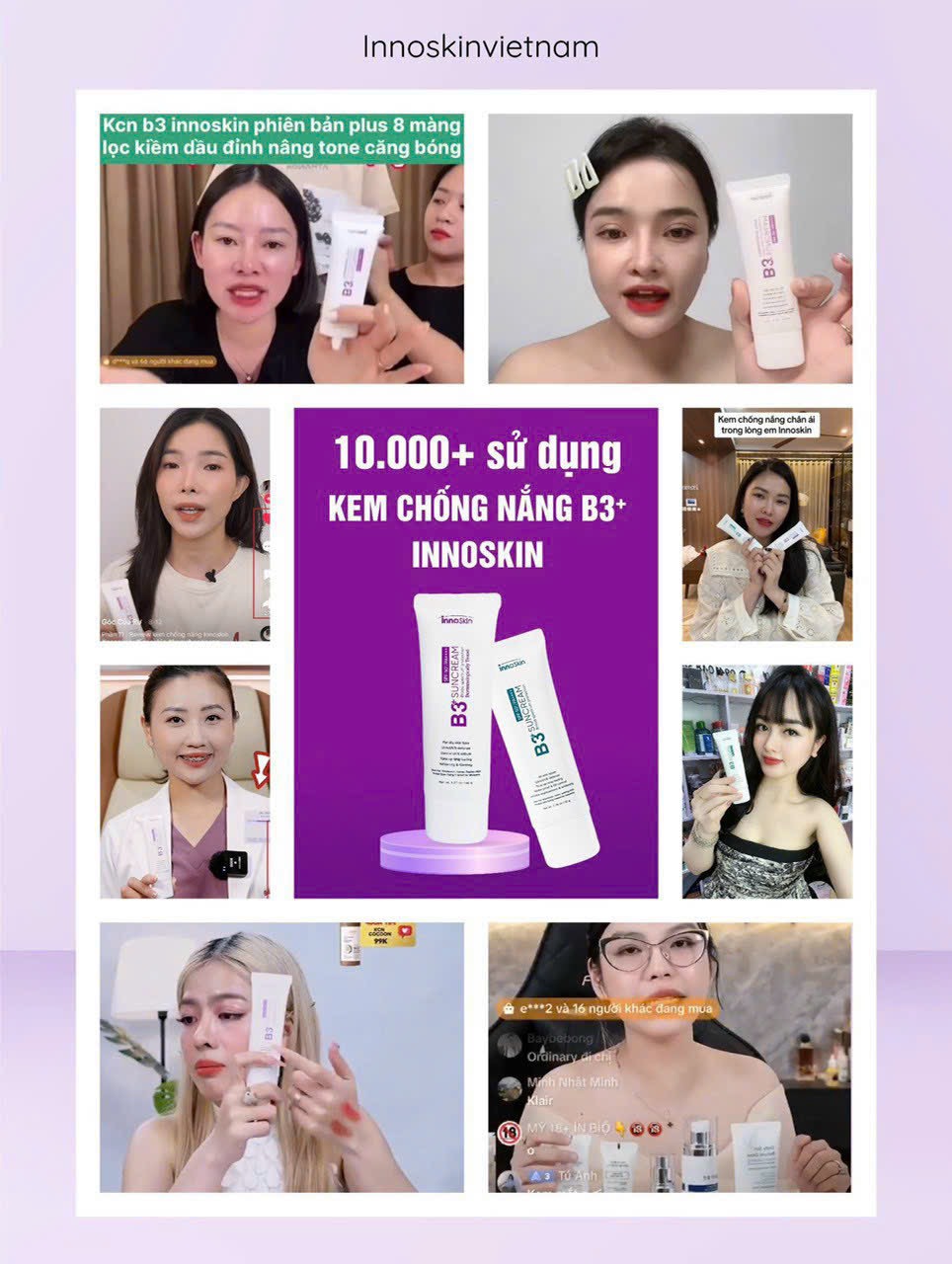 Khách hàng nhà em cũng đến phải lập hội nghiệm kem chống nắng  B3 Innoskin mất thôi chị em ơi