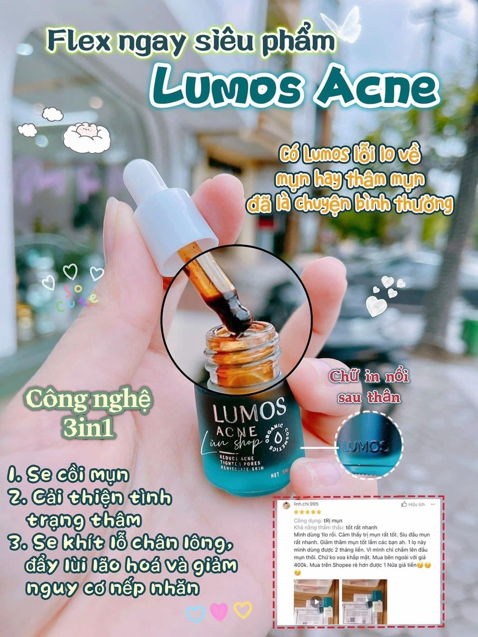 Lumos Acne luôn đồng hành cùng với em  ở bất kì nơi đâu đây ạ