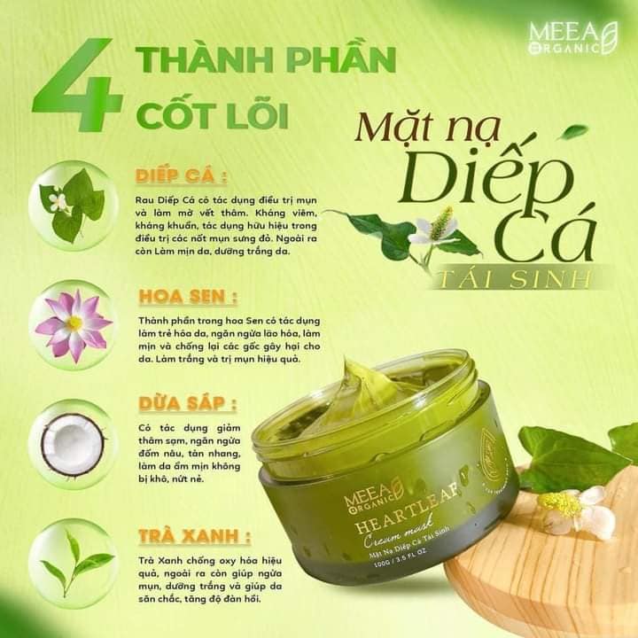 Mặt Nạ Diếp Cá Tái Sinh MeeA Organic