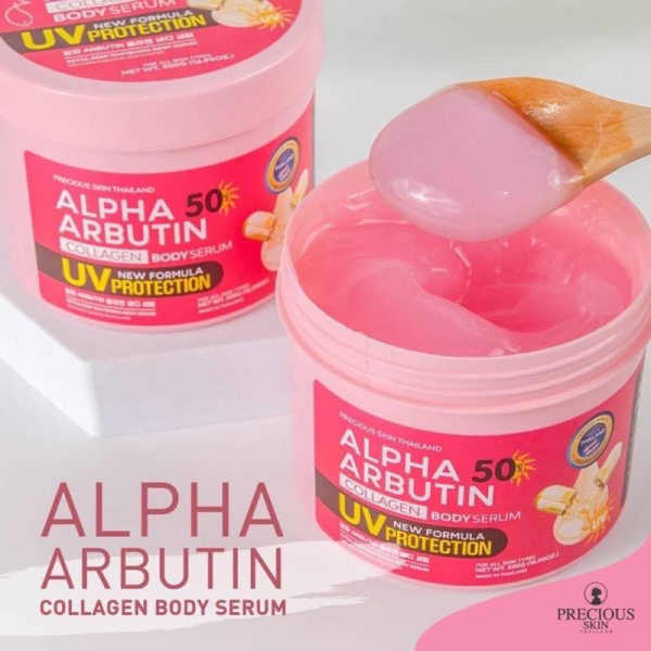 Kem Body 500g Alpha Arbutin Collagen Dưỡng Trắng Da Chống Nắng