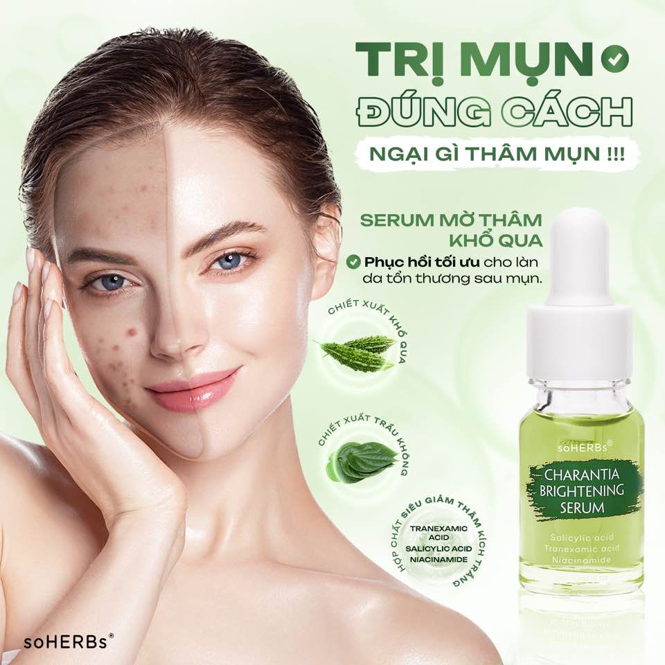 Serum Giảm Thâm Mụn Khổ Qua Soherbs Charantia Brightening Serum