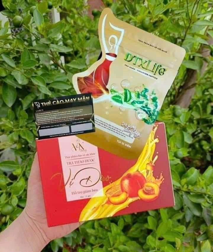 Trà Giảm Cân Vị Đào Mỹ Phẩm Đông Anh (Tặng Detox)
