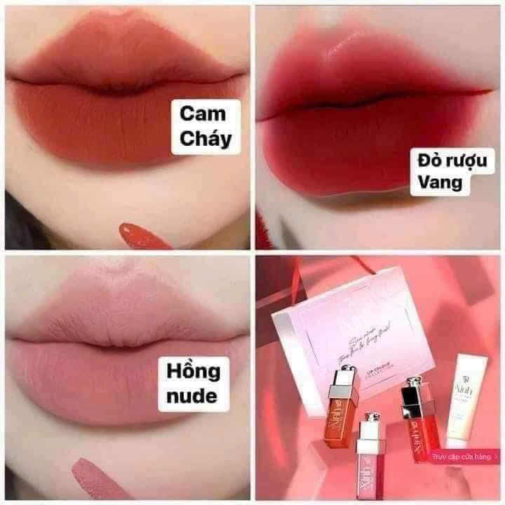 Combo Son Mỹ Phẩm Đông Anh Mua 1 set son xinh tặng 1 tẩy tế bào chết môi