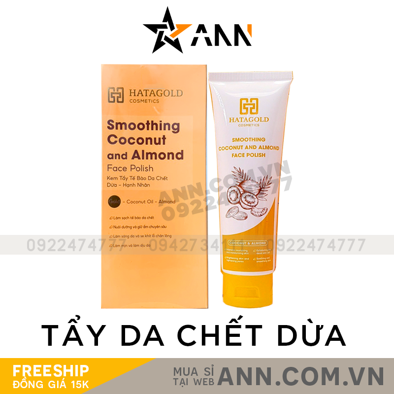Kem Tẩy Da Chết Dừa Hạnh Nhân Hatagold Cosmetics