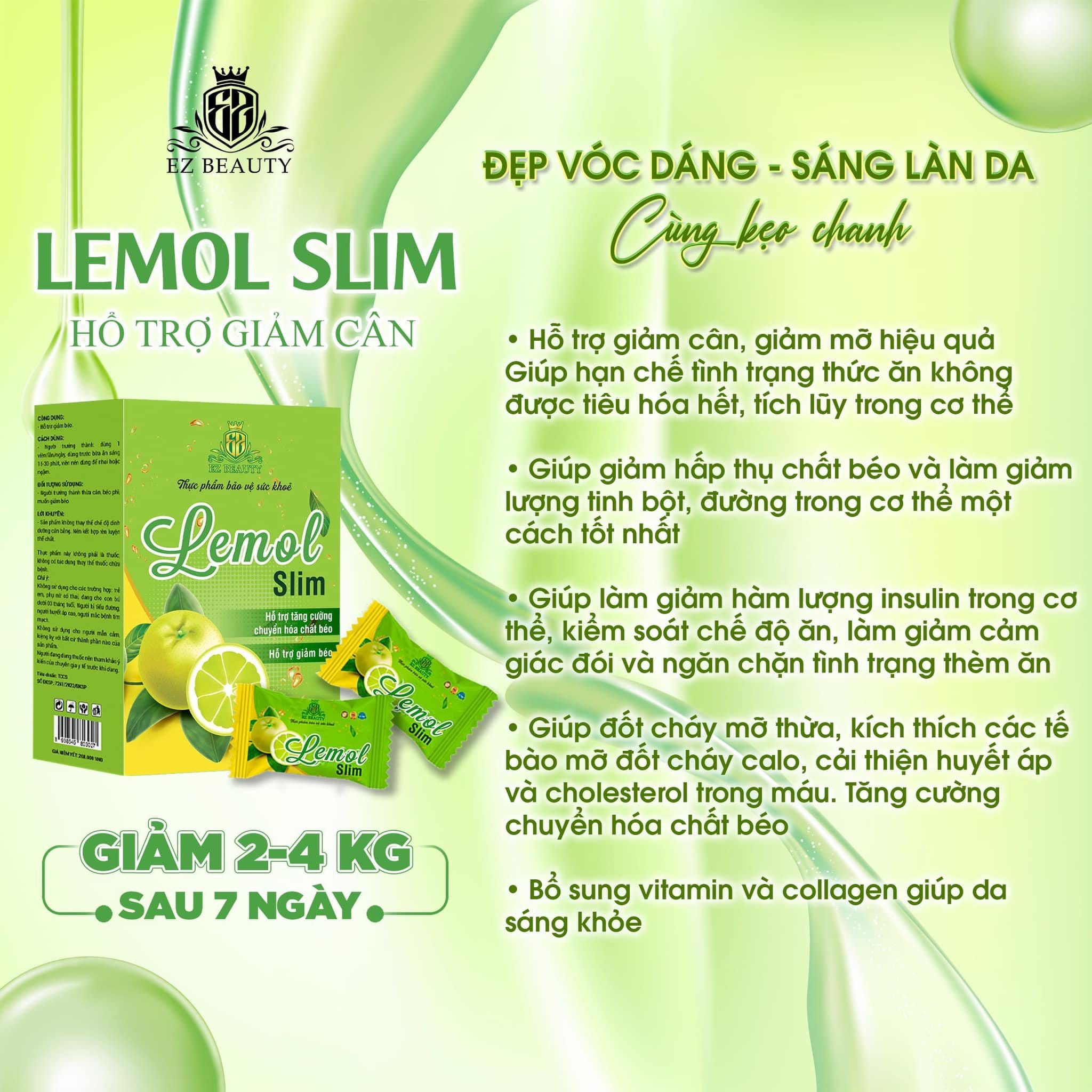 Kẹo Giảm Cân Chanh Lime Slim Ez Beauty giải pháp giảm cân an toàn cho bạn