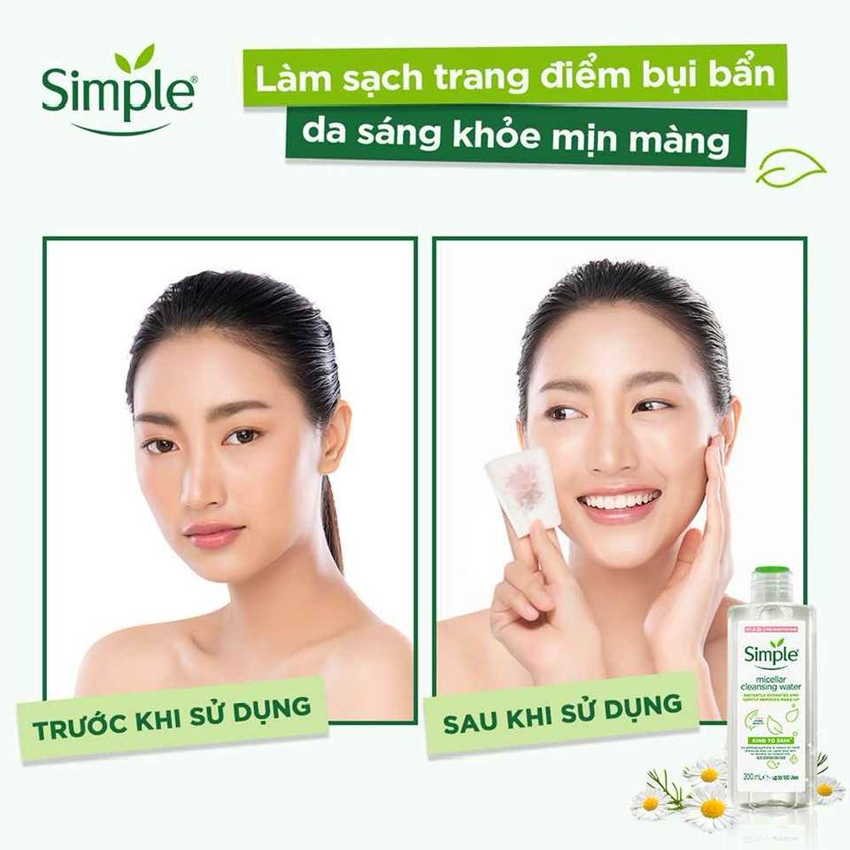 Nước Tẩy Trang Simple Kind To Skin Micellar Cleansing Water là sản phẩm tẩy trang dành cho da mặt