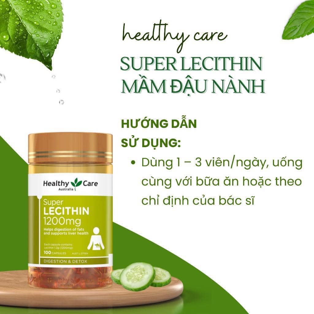Viên Uống Mầm Đậu Nành Healthy Care Super Lecithin Của Úc thần dược cho phái đẹp